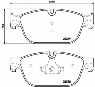 BREMBO P61115 Колодки торм.передние Citroen C5C6, Peugeot 407508 1.63.02.2HDi3.0HDi 09>