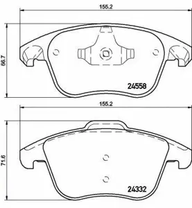 BREMBO P61117 Колодки торм.передние