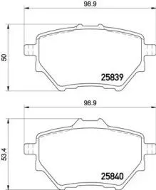 BREMBO P61122 Колодки торм. ширина5055толщ.18длина99 задние Byd Haval Citroen Opel Peugeot Toyota