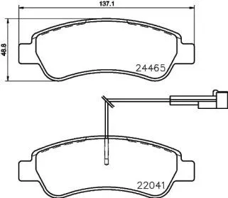 BREMBO P61125 Колодки торм. PSA Jumper Ducato Boxer 10- задн.с датч.