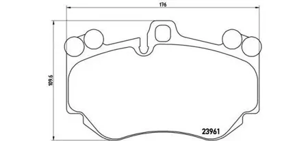 BREMBO P65016 Колодки торм.передние 1140 00 [95535193950] Porsche Cayenne 955 3.2-4.8i3.0TDi 04>