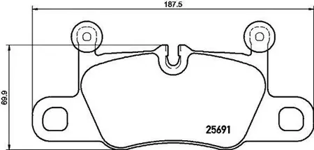 BREMBO P65031 Колодки торм.задние Porsche 911 (991) 11>