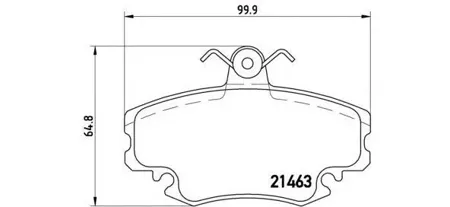 BREMBO P68008 Колодки торм.передние Renault Thalia 00>, Dacia Logan 1.41.6i1.5D 04>