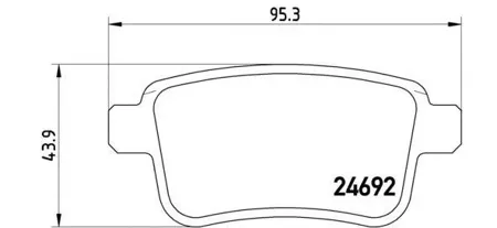BREMBO P68043 Колодки торм.задние [7701209869]  Renault  Kangoo 1.61.5DCi 08>