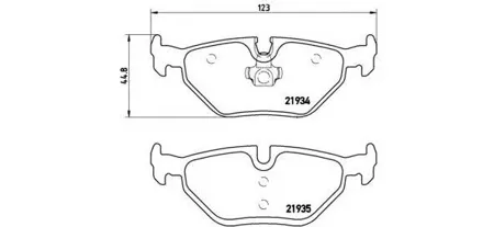 BREMBO P71006 Колодки торм.задние