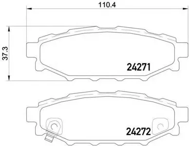 BREMBO P78020 Колодки торм.задние Subaru Legacy IV 2.0i2.5I Outback 2.5i 03>