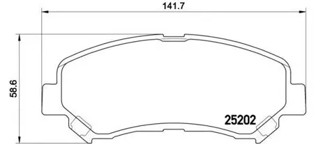 BREMBO P79028 Колодки торм.передние Suzuki Kizashi (FR) 2.4 10>