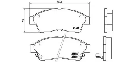 BREMBO P83034 Колодки торм.передние Toyota Camry 2.2 92-96 Corolla 95-02