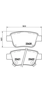 BREMBO P83047 Колодки торм.задние