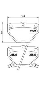 BREMBO P83052 Колодки торм.задние =741 02=FDB1395=572450B Toyota Yaris 1.0-1.51.4D Celica 1.8 WT-i 99>