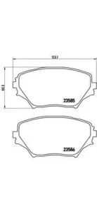 BREMBO P83055 Колодки торм.передние