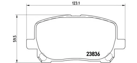 BREMBO P83061 Колодки торм.передние Toyota Avensis Verso 2.0iD4-D 01>