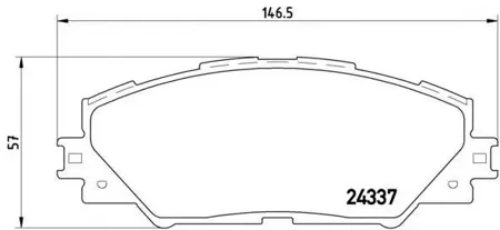 BREMBO P83071 Колодки торм.передние Toyota RAV IV 2.0VVT-i2.2D-4D 06>
