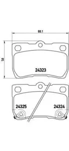 BREMBO P83073 Колодки торм.задние =1181 02 [0446622190] Lexus GS 300430IS 2.52.2D 05>