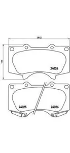 BREMBO P83102 Колодки торм.передние Toyota Land Cruiser 4.0i3.0D 10>