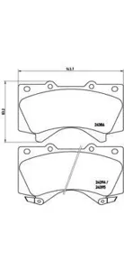 BREMBO P83107 Колодки торм.передние Toyota Land Cruiser 4.7i4.5D 08>