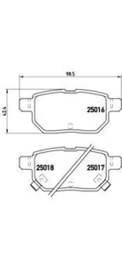 BREMBO P83133 Колодки торм.задние Toyota Prius 1.8i Hybrid 09>