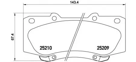 BREMBO P83140 Колодки торм.передние Toyota Hilux 2.5D-4D 07>