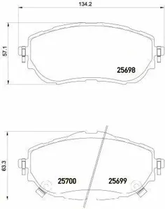 BREMBO P83150 Колодки торм.передние Toyota Auris Corolla 1.3-2.0iD-4D 12>