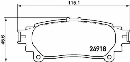 BREMBO P83152 Колодки торм.задние Lexus RX 350 09>