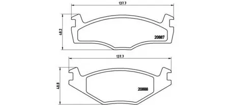 BREMBO P85005 Колодки торм.передние VW Golf II 1.61.8GTi 83-91 Passat 1.8-2.2 80-88
