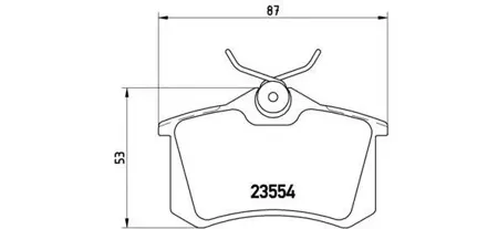 BREMBO P85020 Колодки торм.задние =263 50 VW Golf Bora 2.3-3.2i 00>, Citroen C8, Peugeot 807 02>