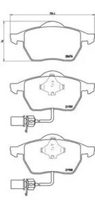 BREMBO P85037 Колодки торм.передние =390 22=FDB1323=571982B Audi A6 97-02,VW Passat 1.6-2.5TDi 98>