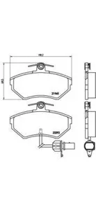 BREMBO P85044 Колодки торм.передние