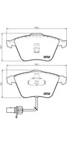 BREMBO P85056 Колодки торм.