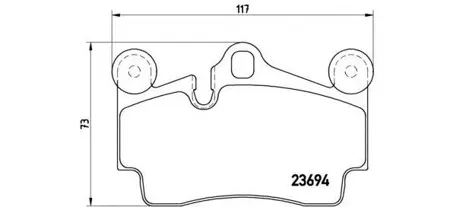 BREMBO P85070 Колодки торм.задние =GDB1549=996 00 VW Touareg 3.23.64.26.03.0TDi 02>