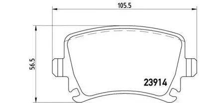 BREMBO P85073 Колодки торм.задние Audi A3 диск 16' 03>, VW Touran диск 15' 03>