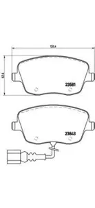 BREMBO P85077 Колодки торм.передние с датчиком