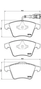 BREMBO P85081 Колодки торм.передние =1045 11 VW T5 Multivan 2.03.21.9TDi2.5TDi 03> диски 16'