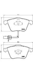 BREMBO P85084 Колодки торм.передние Audi A4 allA6 4.2 quattro 04>