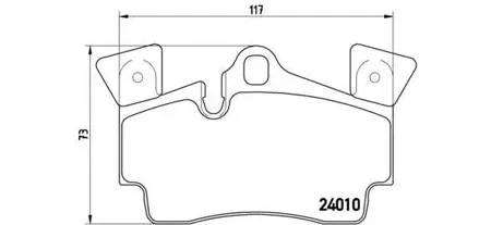 BREMBO P85088 Колодки торм.задние =996 10 [95535293950] Audi Q7 3.6-6.0TDi 06>, Porsche Cayenne 3.2-4.8 02>