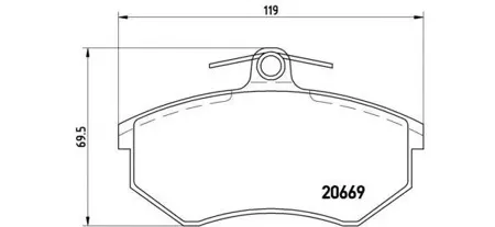 BREMBO P85092 Колодки торм.передние Audi 100 (43 C2) 0676-0782 Audi 100 Avant (43 C2) 0777-02
