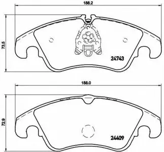BREMBO P85098 Колодки торм.передние [8K0698151] Audi A4A5Q5 1.82.03.02.0-3.0TDi 07>
