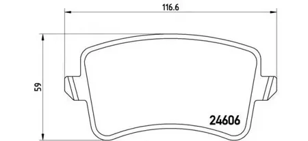 BREMBO P85099 Колодки торм.задние =1343 00 [8K0698451] Audi A4A5Q5 1.83.2FSi2.0TDi 07>