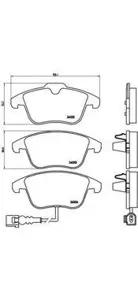 BREMBO P85112 Колодки торм.передние VW Tiguan 1.4-2.0TFSi2.0TDi 09.07>