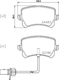 BREMBO P85142 Колодки торм.
