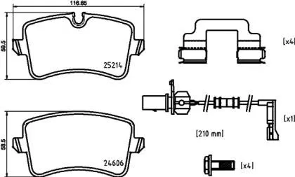 BREMBO P85150 Колодки торм.задние Audi A4, A5, A6, A7 10->