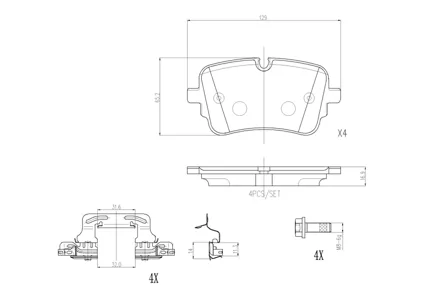 BREMBO P85190 Колодки торм.