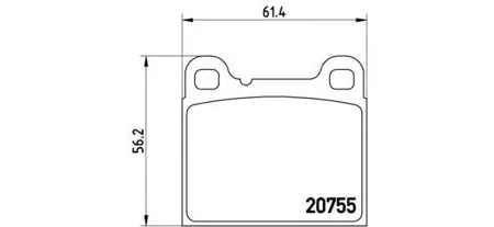 BREMBO P86002 Колодки торм.задние . Volvo 240 (P242 P244) 0874-1293 Volvo 240 Kombi (P245) 0874-1