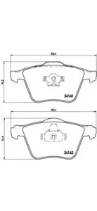 BREMBO P86018 Колодки торм.передние =1043 00 Volvo XC90 2.5iT3.0i T6 02>