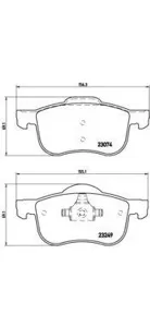 BREMBO P86020 Колодки торм.передние