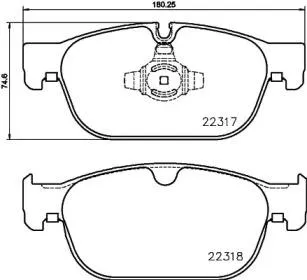 BREMBO P86027 Колодки торм.передние на18 диск Volvo XC60 (2017>), Volvo XC90 (2015>)