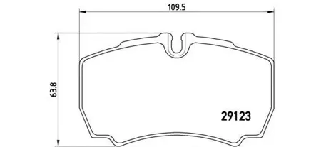 BREMBO PA6023 Колодки торм.задние Iveco Daily II 29 L91135 SC11 99> 110х64х20