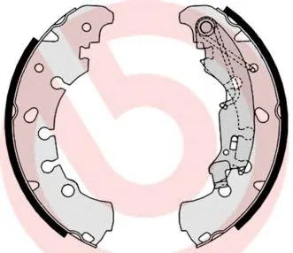 BREMBO S23530 Колодки торм.барабанные Fiat PandaPunto 1.2i, Opel Corsa D 1.0-1.4i1.3CDTi 06>