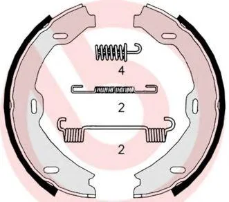 BREMBO S50518 Колодки торм. MB S(W220) -05 стоян.торм.