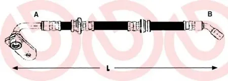 BREMBO T79033 Шланг тормозной перед лев